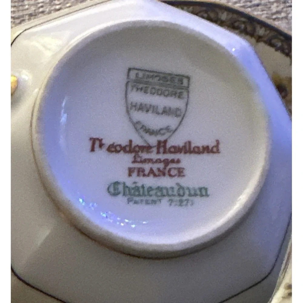 Theodore Haviland Limoges Chateaudun Cup & Saucer Set